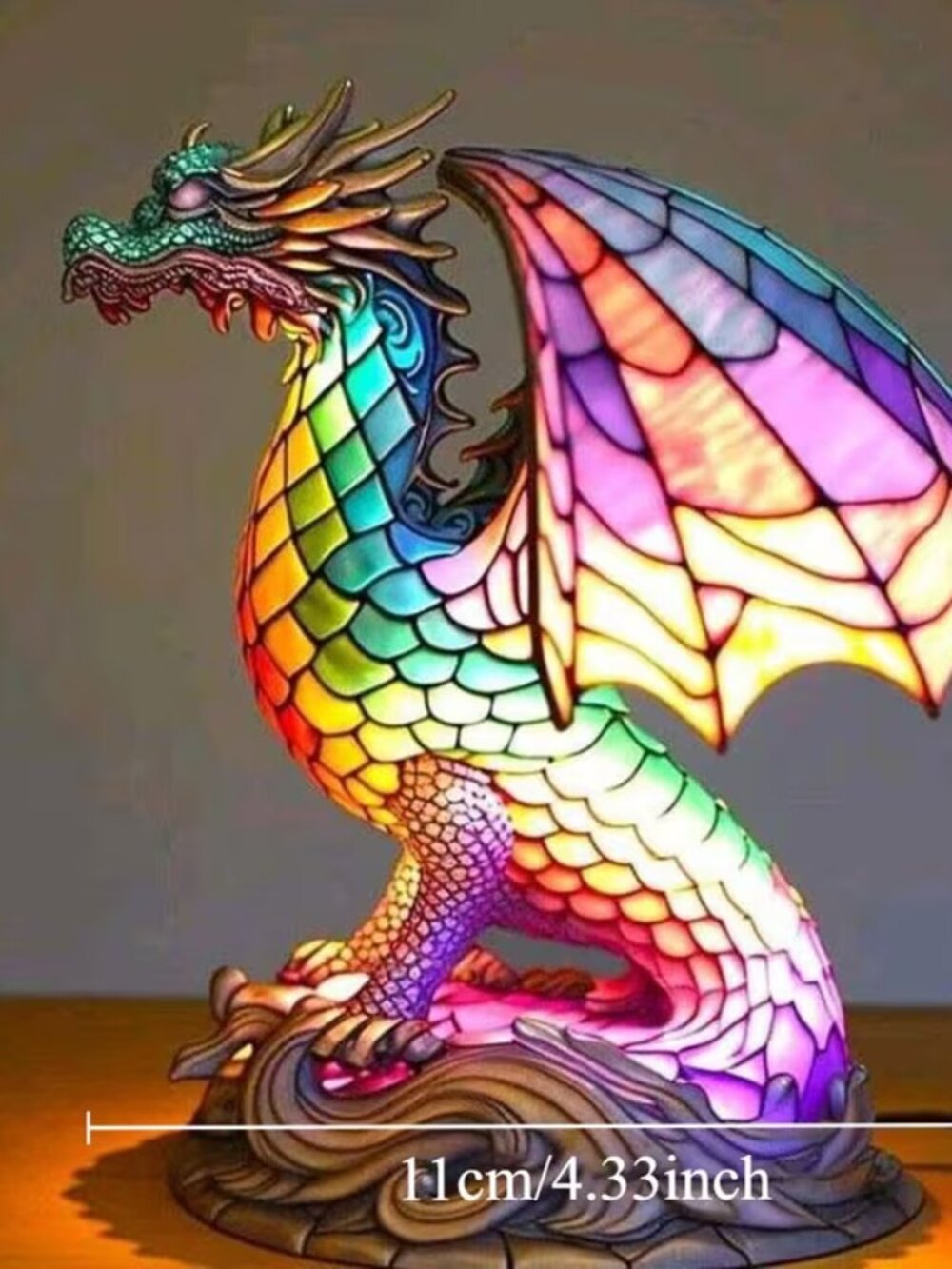Dragon Lamp - Battery Operated - Included - Picture 2 of 2